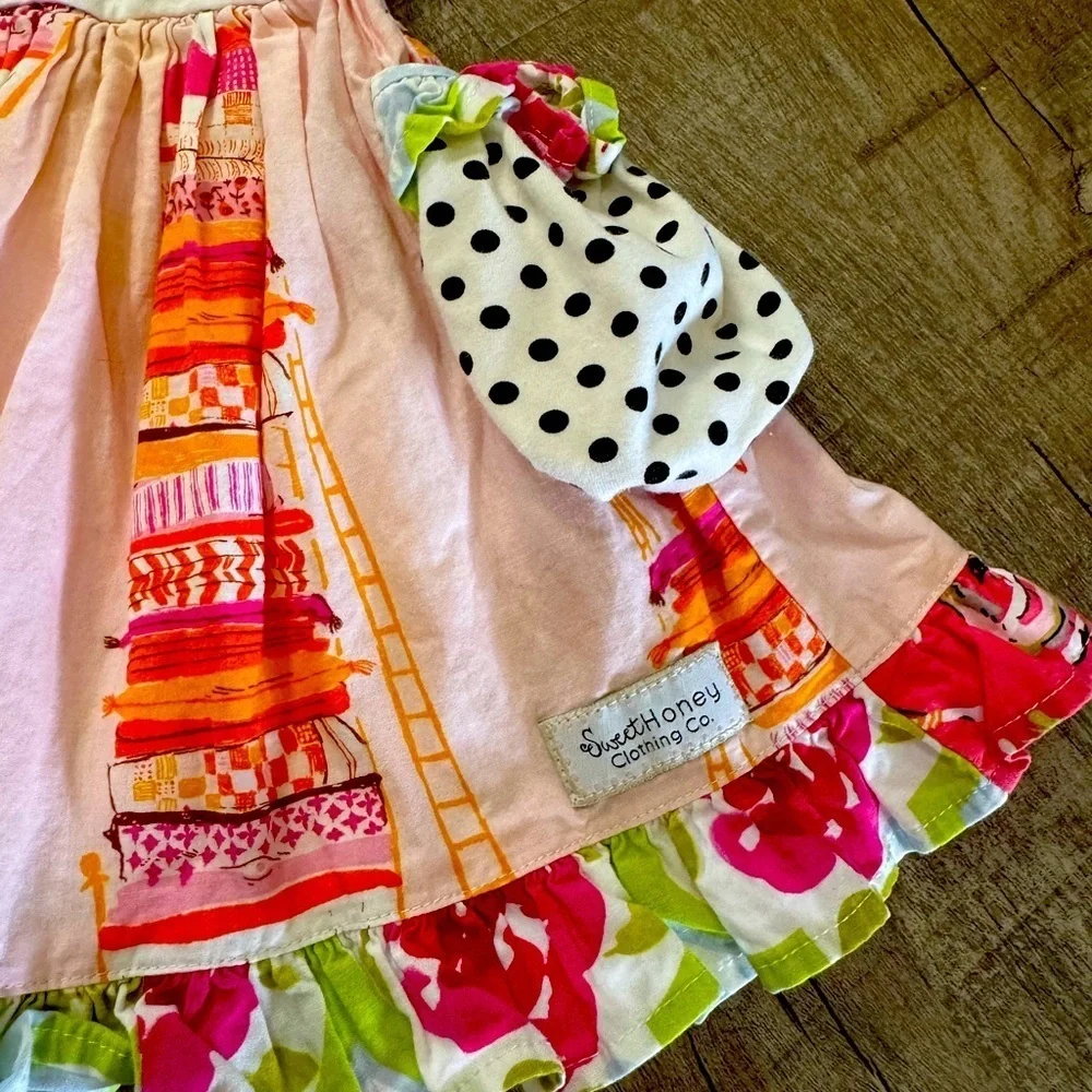 Toddler Girl Sweet‎ Honey Patchwork Dress
